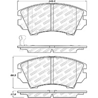 StopTech Street Select Brake Pads w/Hardware - Front