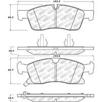 StopTech 11-20 Jeep Grand Cherokee Street Select Front Brake Pads