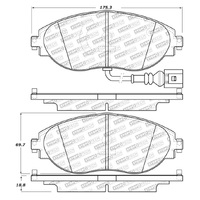 StopTech 14-18 Audi S3 Street Select Front Brake Pads