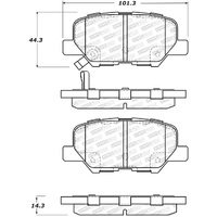 StopTech 13-17 Mitsubishi Outlander Sport Street Select Rear Brake Pads