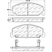 StopTech Street Touring 93-00 Honda Civic DX w/ Rr Drum Brakes Front Brake Pads