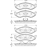 StopTech 92-01 Jeep Cherokee Street Performance Front Brake Pads