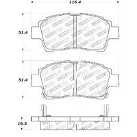 StopTech Street Touring 00-05 Spyder MR2 / 00 Celica GT Front Brake Pads