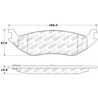 StopTech 02-17 Dodge Ram 1500 Street Performance Rear Brake Pads