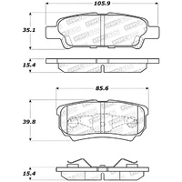 StopTech 07-17 Jeep Patriot Street Performance Rear Brake Pads