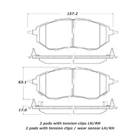 StopTech Street Touring 05-08 Legacy 2.5 GT Front Brake Pads