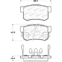 StopTech 05-16 Honda CR-V Street Rear Brake Pads