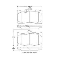 StopTech Street Touring 06 Lexus GS300/430 / 07-08 GS350 Front Brake Pads