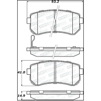 StopTech 10-13 Kia Forte Koup Street Performance Front Brake Pads