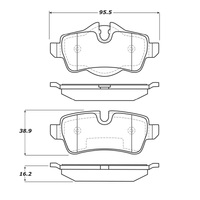 StopTech Street Touring 07-09 Mini Cooper/Cooper S Rear Brake Pads