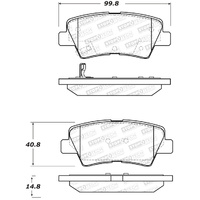 StopTech 12-17 Hyundai Accent / 13-16 Kia Optima Street Performance Rear Brake Pads