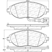 StopTech 14-18 Audi S3 Street Performance Front Brake Pads