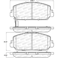 StopTech 13-18 Acura RDX Street Performance Front Brake Pads