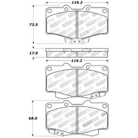 StopTech Sport Brake Pads w/Shims and Hardware - Front