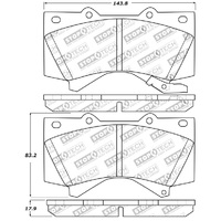 StopTech 13-18 Toyota Land Cruiser Performance Front Brake Pads