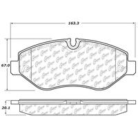 StopTech 10-18 Mercedes-Benz Sprinter 2500 Front Truck & SUV Brake Pad