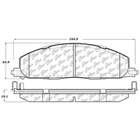 StopTech 09-18 Dodge Ram Truck & SUV Semi-Metallic Rear Brake Pads