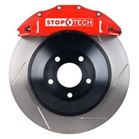 StopTech Dodge 09 Challenger/06-09 Charger SXT R/T Front Touring BBK w/ Red ST-60 Calipers Slotted 3