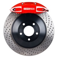 StopTech 06-09 Honda Civic Si Front BBK w/ Red ST-41 Caliper 300x28 Drilled Rotors