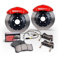 StopTech 09 Hyundai Genesis Coupe Rear BBK w/Red ST-41 Calipers & 2-Piece Rotors