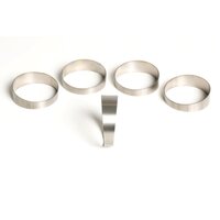 Ticon Industries 1.50in 45 Degree 2.2D/3.3in CLR LR 1.2mm/.047in Wall Titanium Pie Cuts - 5pk