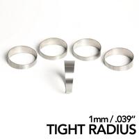 Ticon Industries 1.5in 45 Degree 2.55in CLR Tight Radius 1mm Wall Titanium Pie Cuts - 5pk