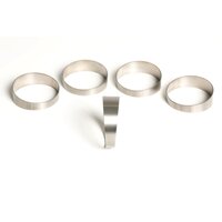 Ticon Industries 1-7/8in 45 Degree 2.82in CLR Tight Radius 1mm Wall Titanium Pie Cuts - 5pk