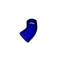 Torque Solution 45 Degree Silicone Elbow: 2.75 inch Blue Universal