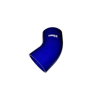 Torque Solution 45 Degree Silicone Elbow: 3.5 inch Blue Universal