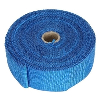 Torque Solution Fiberglass Exhaust Wrap Universal 2inx100ft - Blue