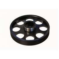 Torque Solution Lightweight Crank Pulley (Black): Hyundai Genesis Coupe 3.8 2010+