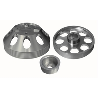 Torque Solution Lightweight WP/Crank/Alt Pulley Combo (Silver): Hyundai Genesis Coupe 3.8 2010+