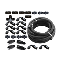 Torque Solution Braided Fuel Line Kit for -6 Aeromotive FPR & Flex Fuel Kit - 02-14 Subaru WRX