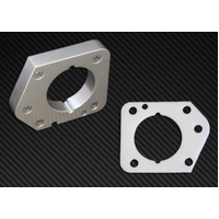 Torque Solution Throttle Body Spacer (Silver): Honda Civic LX/EX/DX 2006-2011