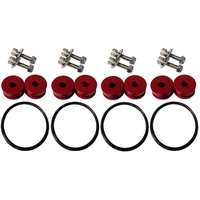 Torque Solution Billet Bumper Quick Release Kit Combo (Red): Universal