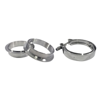 Torque Solution Stainless Steel V-Band Clamp & Flange Kit - 1.5in (44mm)