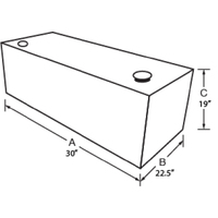 Tradesman Aluminum Rectangular Liquid Storage Tank (55 Gallon Capacity) - Brite