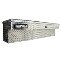 Tradesman Aluminum Side Bin Truck Tool Box w/Push Button (70in.) - Brite