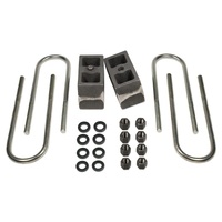 Tuff Country 99-16 Ford F-250 4wd (w/ Factory Overloads) 4in Rear Block & U-Bolt Kit Tapered