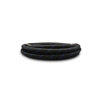 Vibrant -12 AN Two-Tone Black/Blue Nylon Braided Flex Hose (10 foot roll)