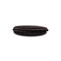 Vibrant -12 AN Two-Tone Black/Red Nylon Braided Flex Hose (10 foot roll)