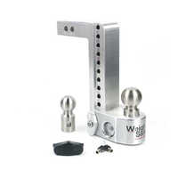 Weigh Safe 10in Drop Hitch w/Built-in Scale & 2in Shank (10K/12.5K GTWR) - Aluminum (with optional 50mm ball)