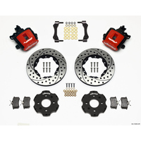 Wilwood Combination Parking Brake Rear Kit 11.00in Drilled Red Civic / Integra Disc 2.39 Hub Offset