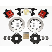 Wilwood Combination Parking Brake Rear Kit 12.19in Red Civic / Integra Drum 2.46 Hub Offset