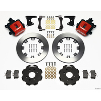 Wilwood Combination Parking Brake Rear Kit 12.19in Red Civic / Integra Drum 2.71 Hub Offset