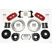 Wilwood AERO4 Rear P-Brake Kit 14.00in Red 2005-2014 Mustang