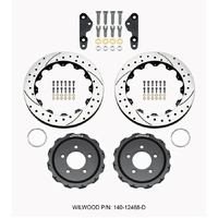 Wilwood Pro-Matrix Rear Kit Drilled 05-12 Mustang GT (2pc Hat/Rtr)