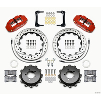 Wilwood Narrow Superlite 4R Rear Kit 12.88in Drilled Red 2012-Up Toyota / Scion FRS w/Lines