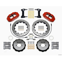 Wilwood Narrow Superlite 6R Front Hat Kit 13.06in Drilled Red 1999-2012 Subaru WRX w/Lines