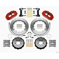 Wilwood Narrow Superlite 6R Front Hat Kit 14.00in Red 1999-2012 Subaru WRX w/Lines